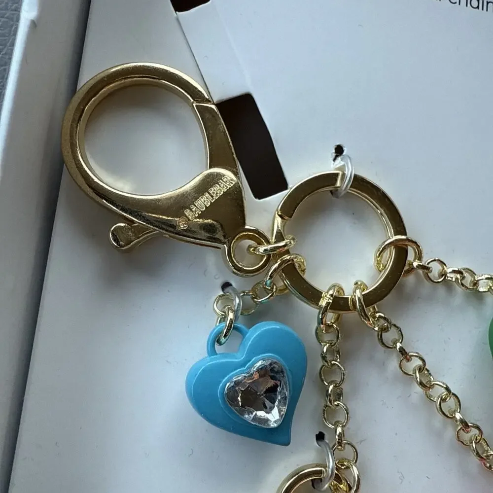 BaubleBar Tote Ally In Love Bag Charm Rhinestone Hearts The Ol’ Ball And Chain